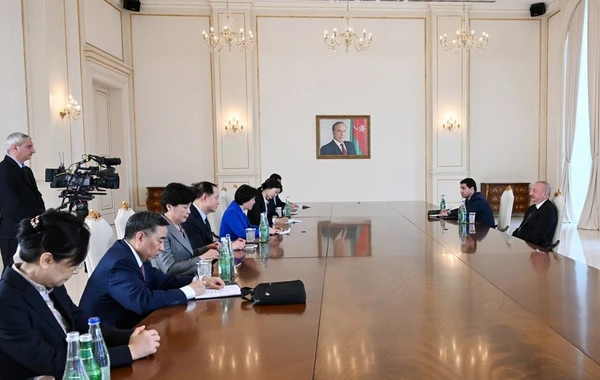 Prezident Çin Xalq Siyasi Məşvərət Şurasının Ümumçin Komitəsinin sədr müavinini qəbul edib - YENİLƏNİB - FOTO