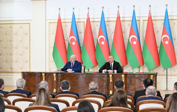 İlham Əliyev və Aleksandr Lukaşenko mətbuata bəyanatlarla çıxış ediblər - YENİLƏNİB + FOTO