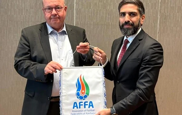 AFFA prezidenti UEFA-nın İcraiyyə Komitəsinin üzvü ilə görüşüb - FOTO