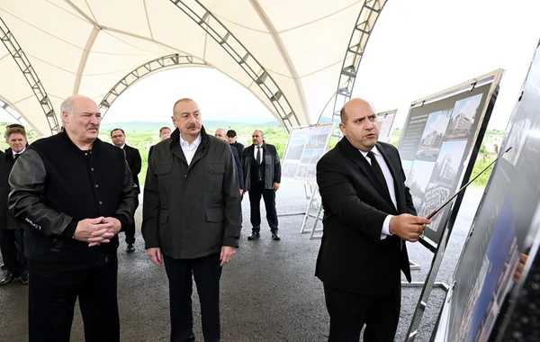 Azərbaycan və Belarus prezidentləri Füzulinin Baş planı ilə tanış olublar - YENİLƏNİB + FOTO