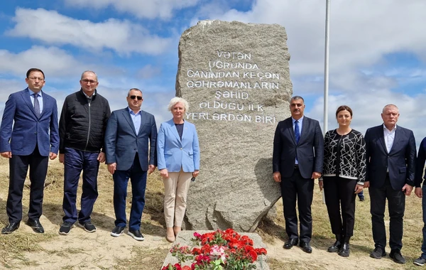 Latviya Parlamentinin sədri Füzuliyə gedib - FOTO