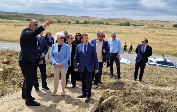 Latviya Parlamentinin sədri Füzuliyə gedib - FOTO