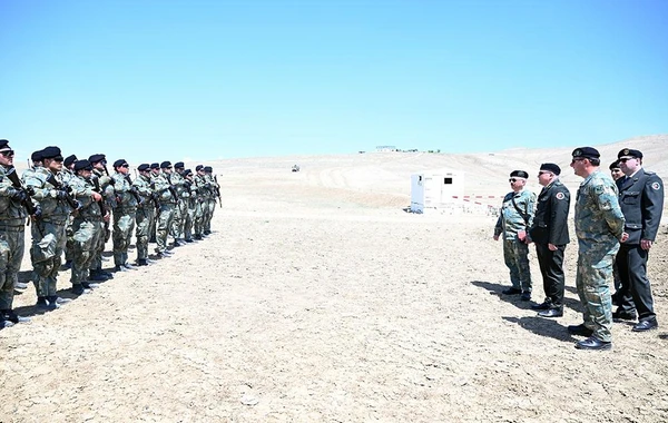 Hərbi Polis İdarəsinin şəxsi heyəti ilə döyüş hazırlığı məşqləri keçirilib - FOTO/VİDEO