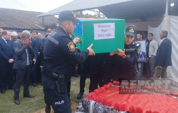 Göyçayda Birinci Qarabağ müharibəsinin şəhidi İlqar Rəhimovla vida mərasimi keçirilir - FOTO