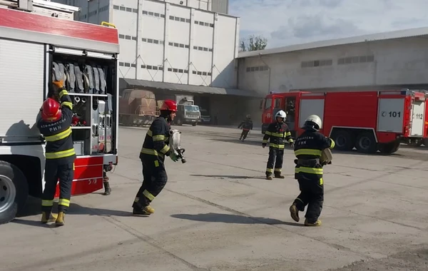 FHN Gəncədə yanğın-taktiki təlim keçirib - FOTO