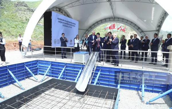 Laçında "Malıbəy" KSES-in təməli qoyulub - FOTO/VİDEO