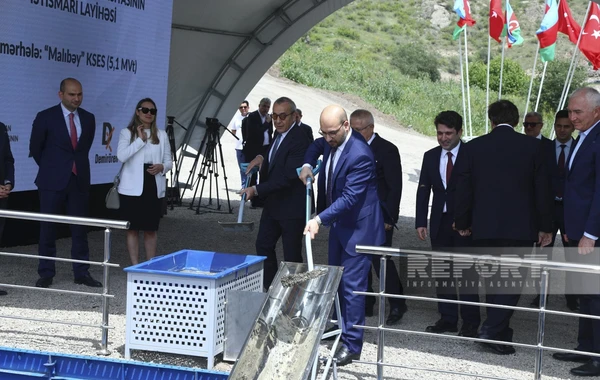Laçında "Malıbəy" KSES-in təməli qoyulub - FOTO/VİDEO