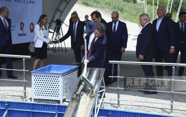Laçında "Malıbəy" KSES-in təməli qoyulub - FOTO/VİDEO