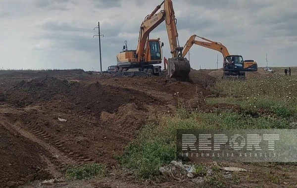 Cəlilabadda su bəndi təmir olunur - FOTO