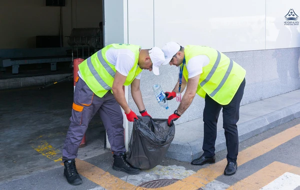 Bakı aeroportunda ilk FOD toplanma kampaniyası keçirilib - FOTO/VİDEO
