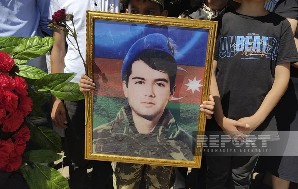 Şəkidə Birinci Qarabağ müharibəsinin şəhidi Səbuhi Süleymanov dəfn edilib - FOTO