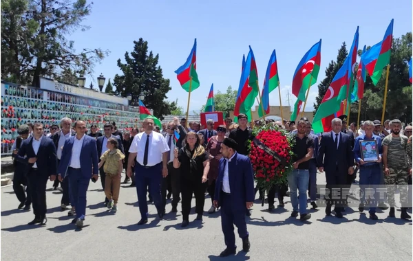 Gəncədə Birinci Qarabağ müharibəsinin şəhidi Ədalət Abbasov dəfn edilib - FOTO