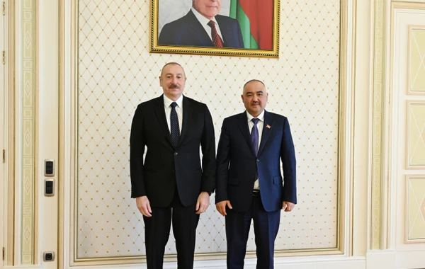 Azərbaycan Prezidenti Qırğızıstanın Joqorku Keneşinin sədrini qəbul edib - YENİLƏNİB - FOTO