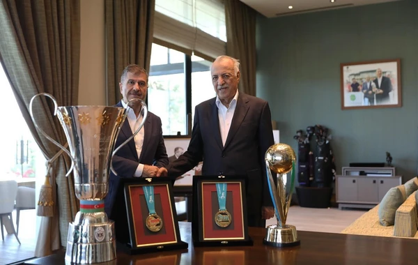 “Qarabağ” klubunun fəxri prezidenti Abdolbari Gozal klub rəsmiləri ilə görüşüb - FOTO