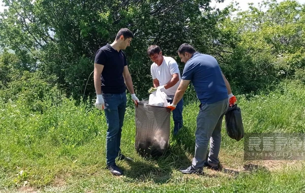 Naxçıvanda prokurorluq orqanlarının əməkdaşları Batabat gölünün ətrafında təmizlik aksiyası keçiriblər - FOTO