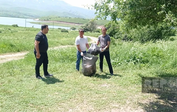 Naxçıvanda prokurorluq orqanlarının əməkdaşları Batabat gölünün ətrafında təmizlik aksiyası keçiriblər - FOTO