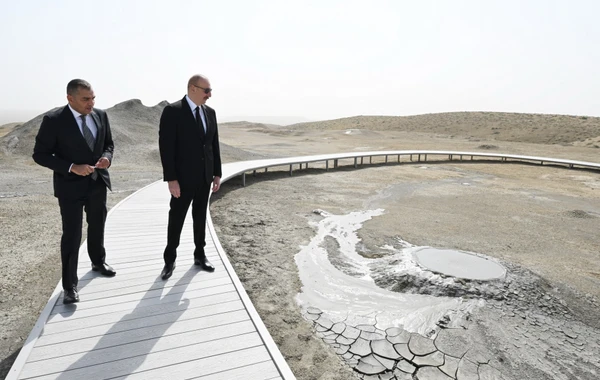 İlham Əliyev Palçıq Vulkanları Turizm Kompleksinin açılışında iştirak edib - FOTO
