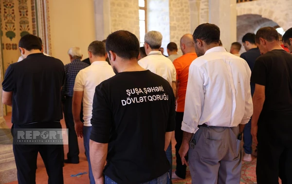 Şuşada bayram namazı qılınıb - FOTO