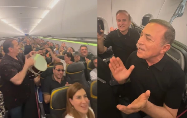 Азербайджанские артисты спели Карабах в самолете по пути из Ташкента - ВИДЕО