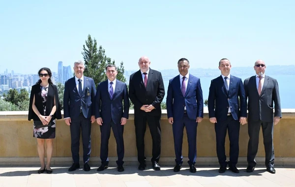 Macar parlamentarilər Fəxri və Şəhidlər xiyabanlarını ziyarət ediblər - FOTO