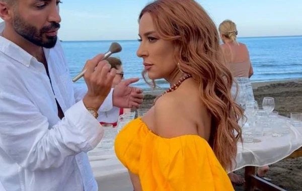 Novxanı çimərliyində klip çəkdirən Xalq artistinin əyləncəli anları - FOTO/VİDEO