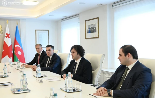 Ceyhun Bayramov Kobaxidze ilə strateji sahələrdə əməkdaşlığın genişləndirilməsini müzakirə edib - FOTO