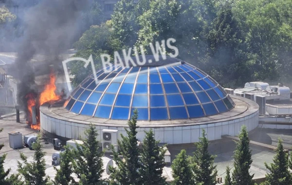 Bakıda restoranda baş verən yanğın söndürülüb - YENİLƏNİB - FOTO/VİDEO
