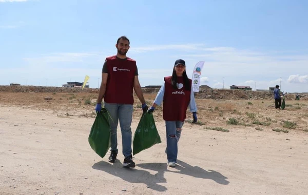 Xəzər dənizinin Bilgəh sahili tullantılardan təmizlənib - FOTO
