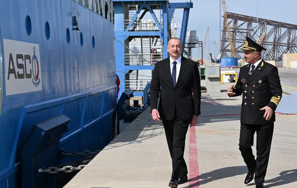 Prezident İlham Əliyev “Zəngilan” tankerinin istismara verilməsi mərasimində iştirak edib - YENİLƏNİB - FOTO