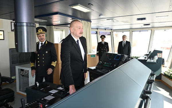 Prezident İlham Əliyev “Zəngilan” tankerinin istismara verilməsi mərasimində iştirak edib - YENİLƏNİB - FOTO
