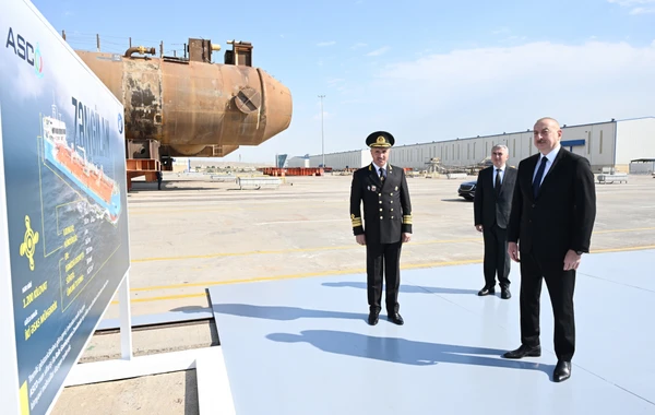 Prezident İlham Əliyev “Zəngilan” tankerinin istismara verilməsi mərasimində iştirak edib - YENİLƏNİB - FOTO