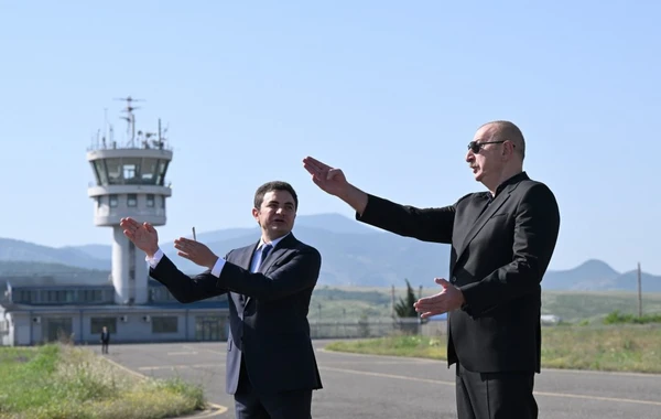 Prezident İlham Əliyev Xocalı hava limanında olub - YENİLƏNİB - FOTO