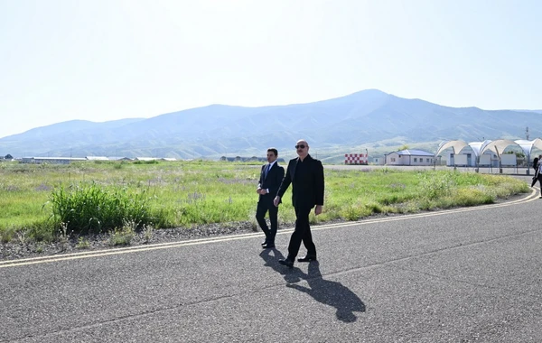 Prezident İlham Əliyev Xocalı hava limanında olub - YENİLƏNİB - FOTO