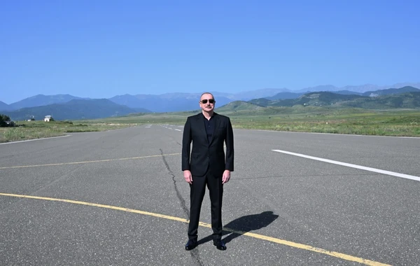 Prezident İlham Əliyev Xocalı hava limanında olub - YENİLƏNİB - FOTO