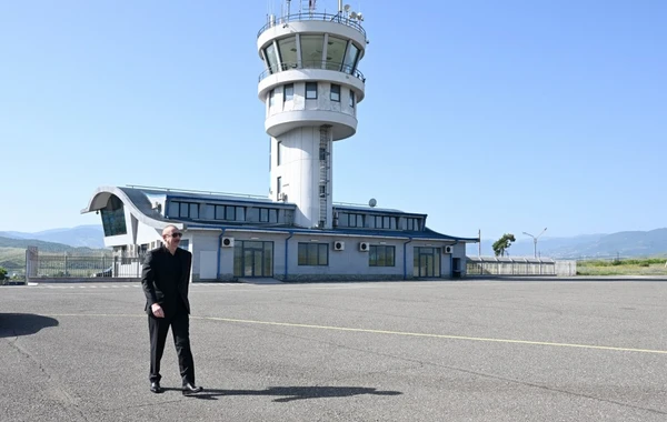 Prezident İlham Əliyev Xocalı hava limanında olub - YENİLƏNİB - FOTO