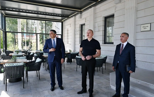 Prezident Xankəndidə əsaslı təmir və bərpadan sonra “Palace” hotelinin açılışında iştirak edib - FOTO - YENİLƏNİB