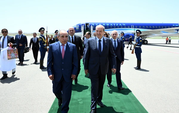 Şimali Kipr Prezidenti Ersin Tatar Füzuli rayonuna gedib - FOTO