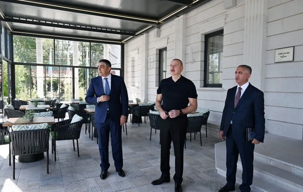 Ильхам Алиев принял участие в открытии в городе Ханкенди отеля Palace - ОБНОВЛЕНО + ФОТО