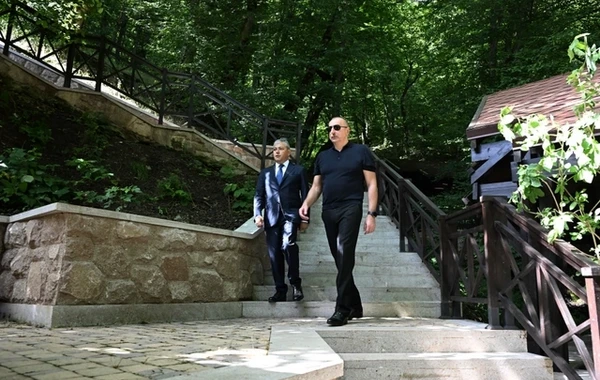 Президент Ильхам Алиев принял участие в открытии рекреационного комплекса "Иса булагы" в Шуше - ФОТО