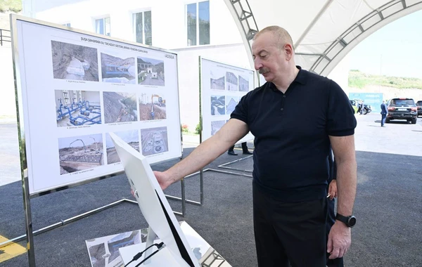 İlham Əliyev Şuşa sutəmizləyici qurğular kompleksinin açılışında iştirak edib - FOTO - YENİLƏNİB