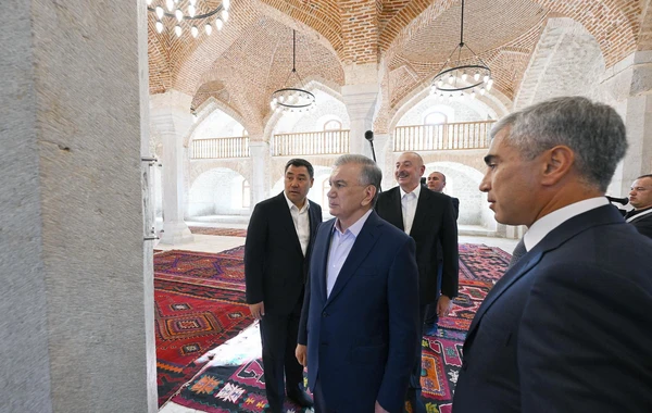 Azərbaycan, Özbəkistan və Qırğızıstan prezidentləri Şuşada gəziblər - YENİLƏNİB - FOTO