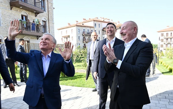 Azərbaycan, Özbəkistan və Qırğızıstan prezidentləri Şuşada gəziblər - YENİLƏNİB - FOTO