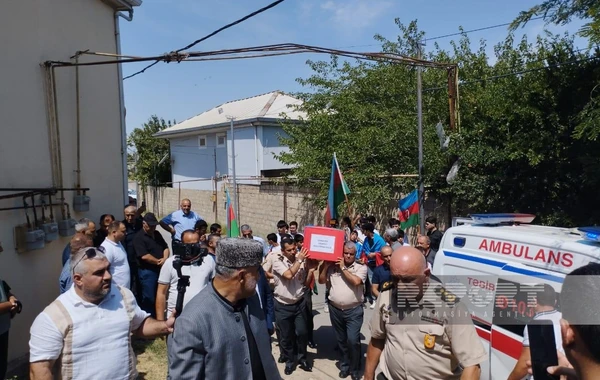 Abşeronda Xocalı şəhidi Usubəli Qarayevlə vida mərasimi keçirilib - FOTO