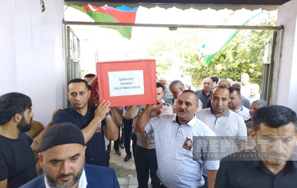 Abşeronda Xocalı şəhidi Usubəli Qarayevlə vida mərasimi keçirilib - FOTO