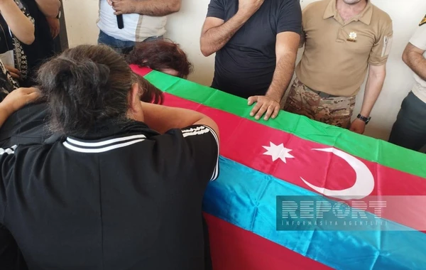Abşeronda Xocalı şəhidi Usubəli Qarayevlə vida mərasimi keçirilib - FOTO