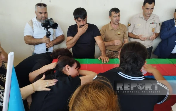 Abşeronda Xocalı şəhidi Usubəli Qarayevlə vida mərasimi keçirilib - FOTO