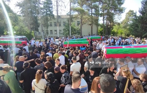 Birinci Qarabağ müharibəsində itkin düşmüş 6 şəhidlə Beyləqanda vida mərasimi keçirilib - FOTO