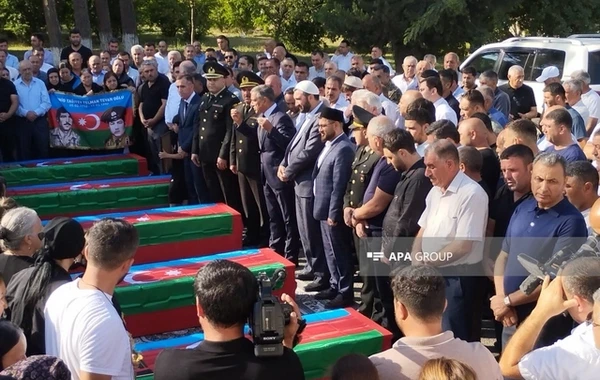 Birinci Qarabağ müharibəsində itkin düşmüş 6 şəhidlə Beyləqanda vida mərasimi keçirilib - FOTO