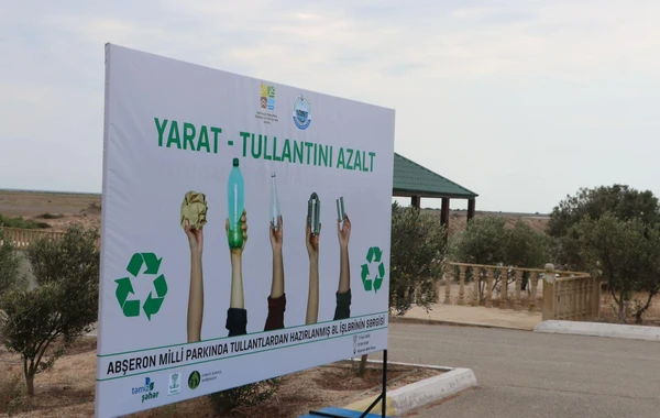 Təmizlik aksiyası və tullantılardan hazırlanmış əl işlərinin sərgisi keçirilib - FOTO