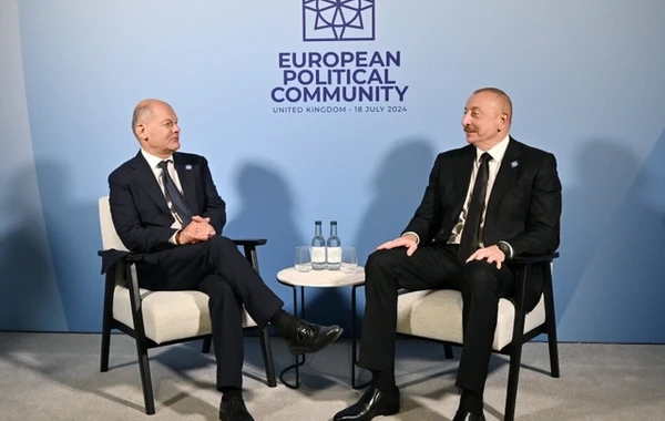 Президент Азербайджана встретился в Оксфорде с канцлером Германии - ОБНОВЛЕНО + ФОТО